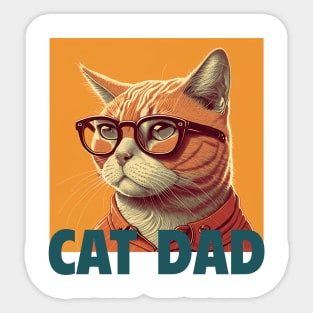 Purrfectly Proud Cat Dad Sticker